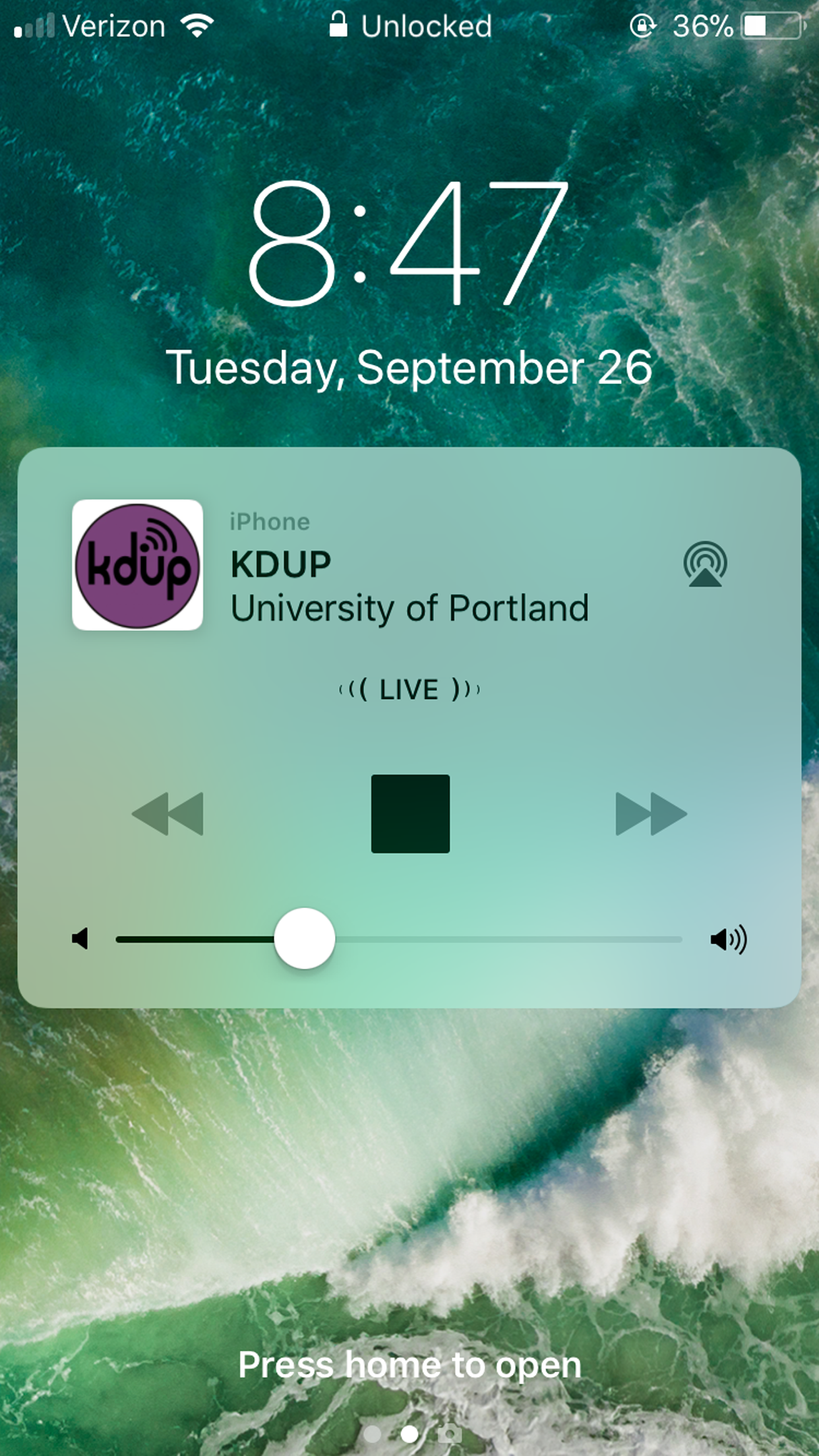 AudioDorm Lock Screen