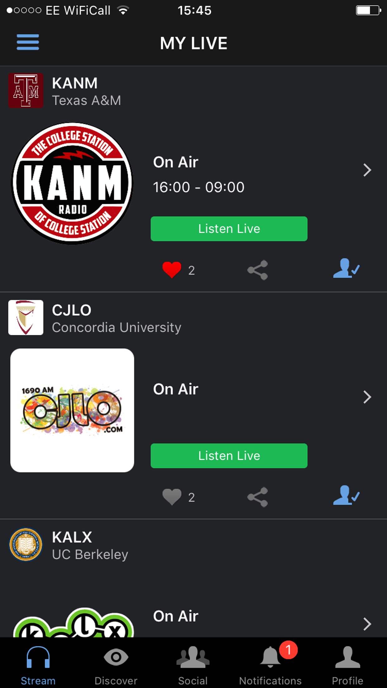 AudioDorm Station Feed