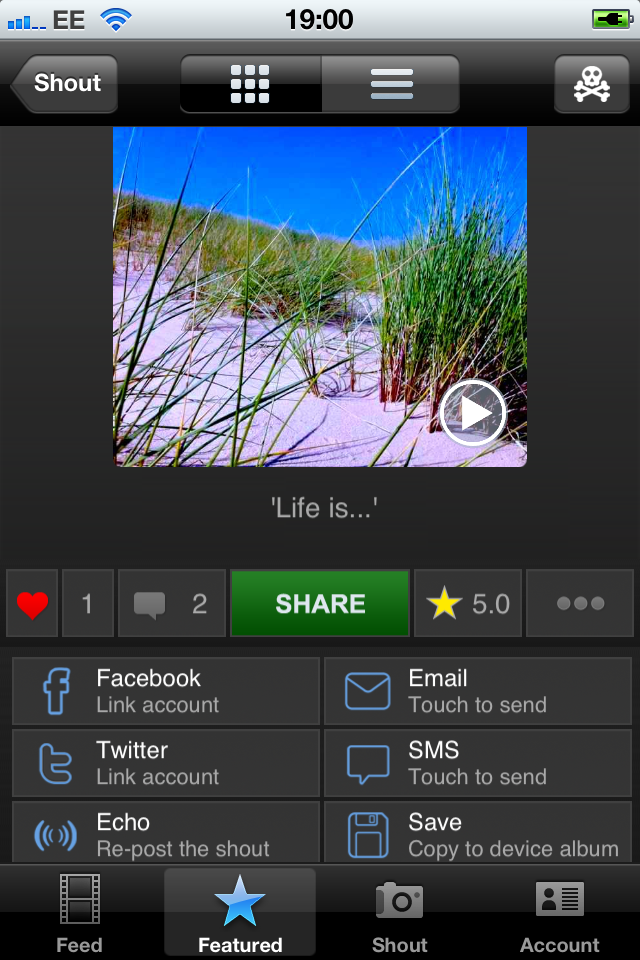 Blabbelon Shout App Screen