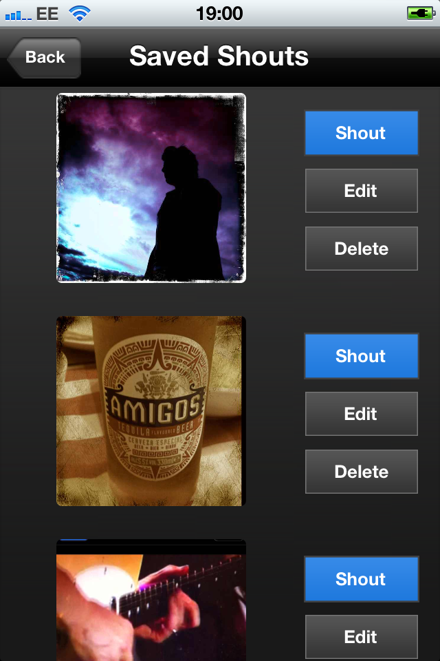Blabbelon Shout App Screen